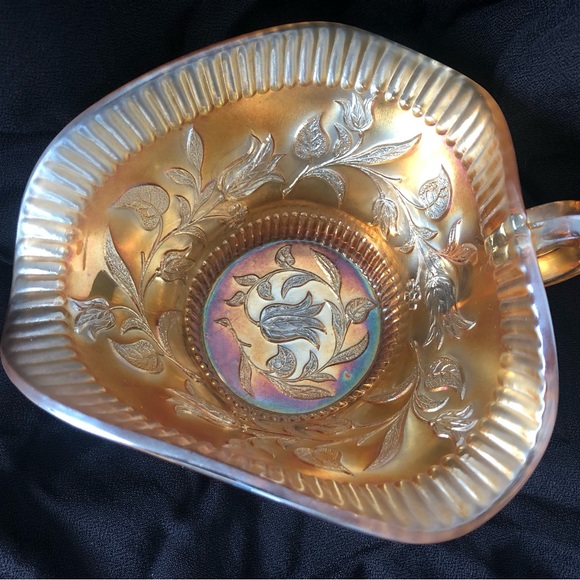 Carnival glass Dugan marigold windflower nappy - Picture 4 of 8